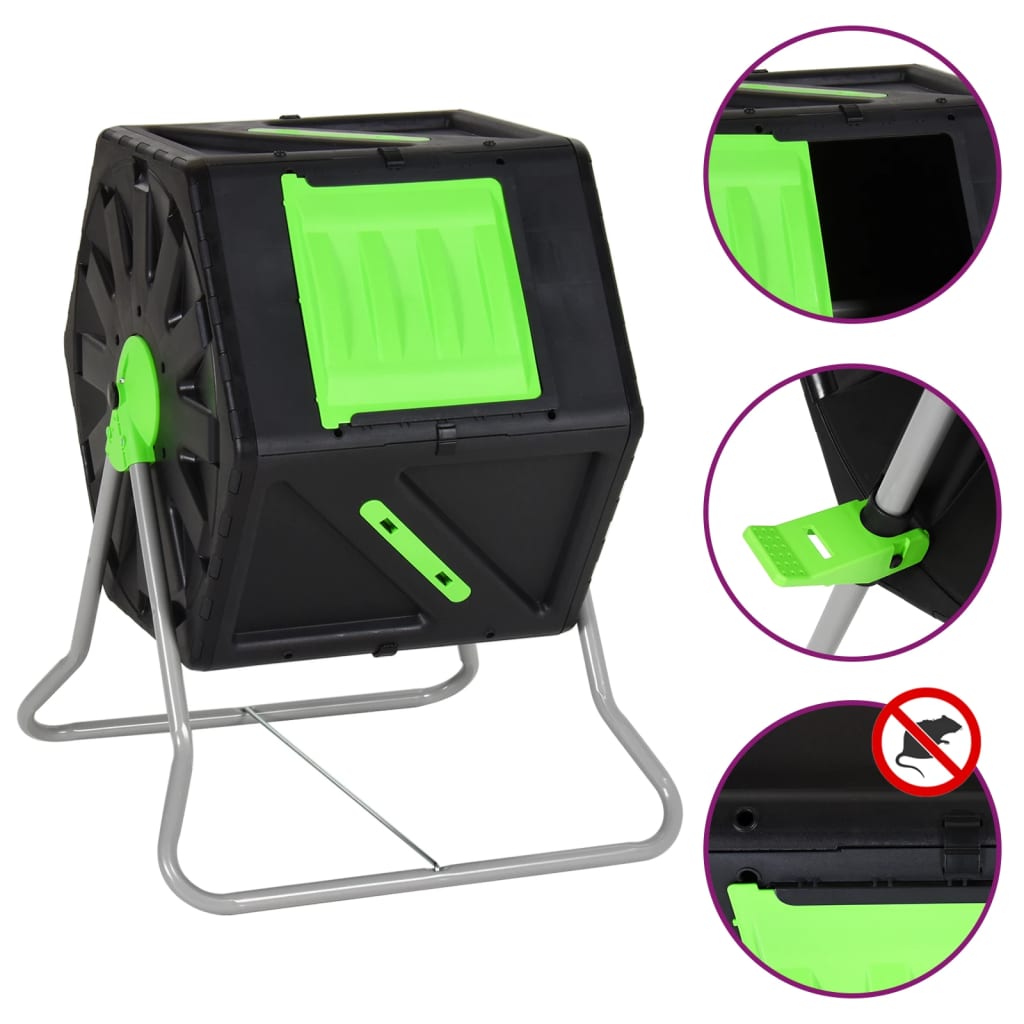 Composteur Rotatif 100L – Compact, Efficace et Accélérateur de Compostage - Ma-Poubelle-Compost