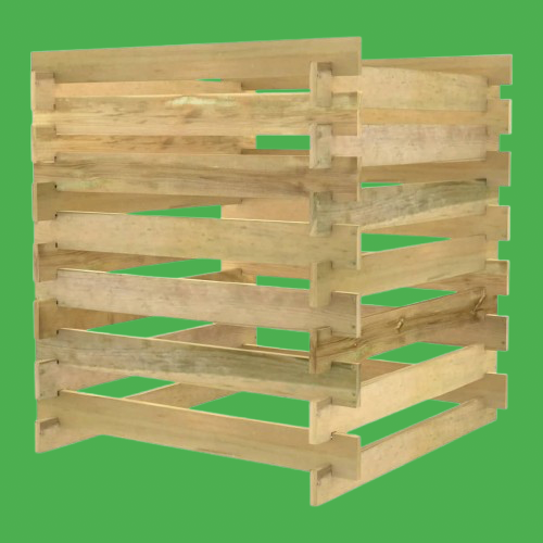 Composteur en bois 800L – Grande capacité pour un compostage optimal - Ma-Poubelle-Compost